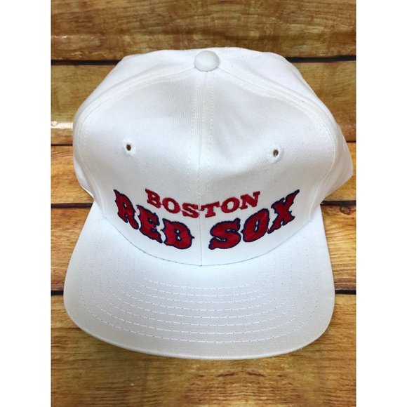 NOS Vintage BOSTON RED SOX MLB White Snapback Hat Cap Twins Enterprise (b20) - Picture 1 of 6